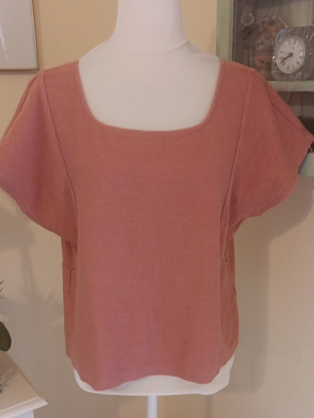 Madewell Women's Texture And Thread Ribbed Cropped Tee in Sweet Dahlia